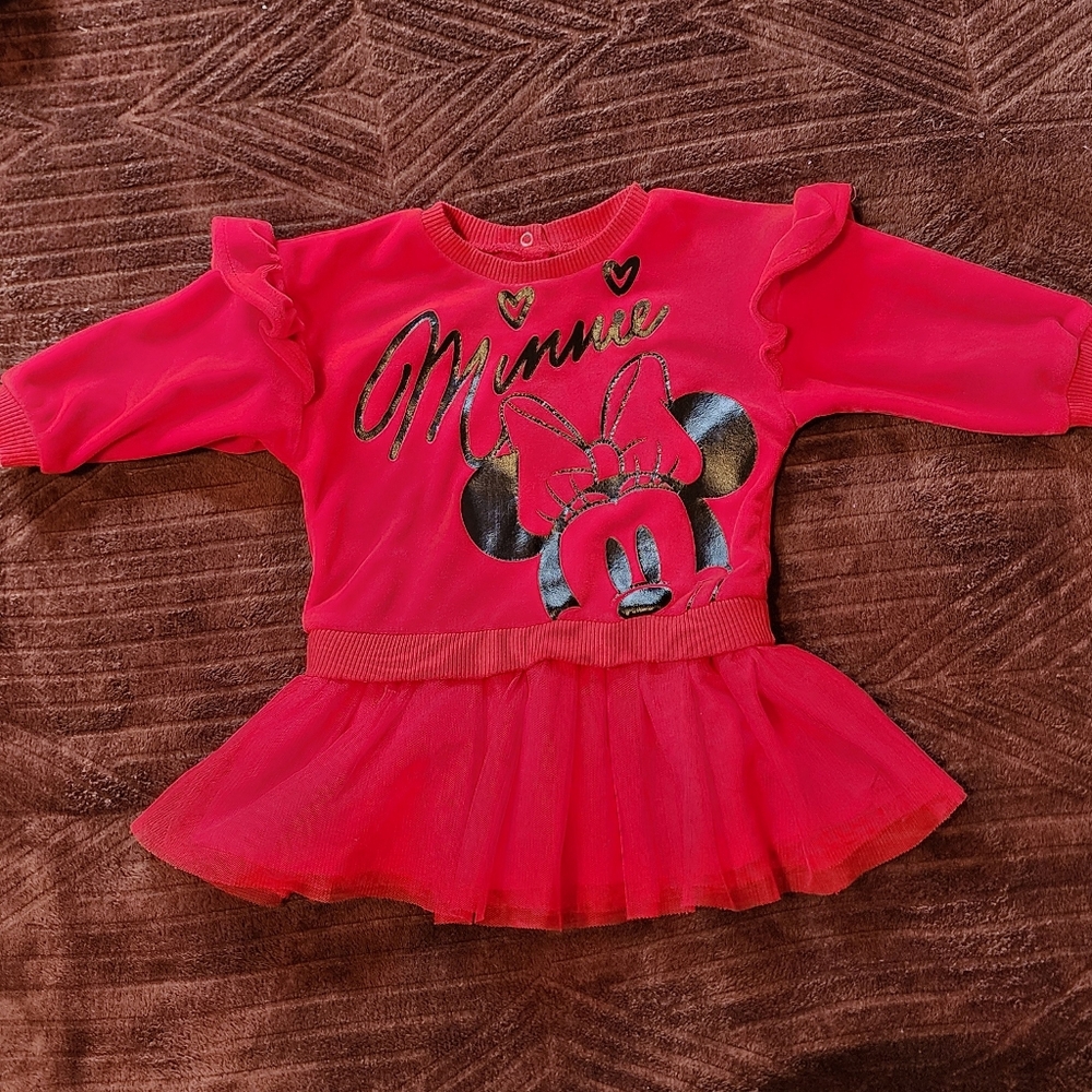 Disney Minnie Mouse Red Velvet Baby Dress